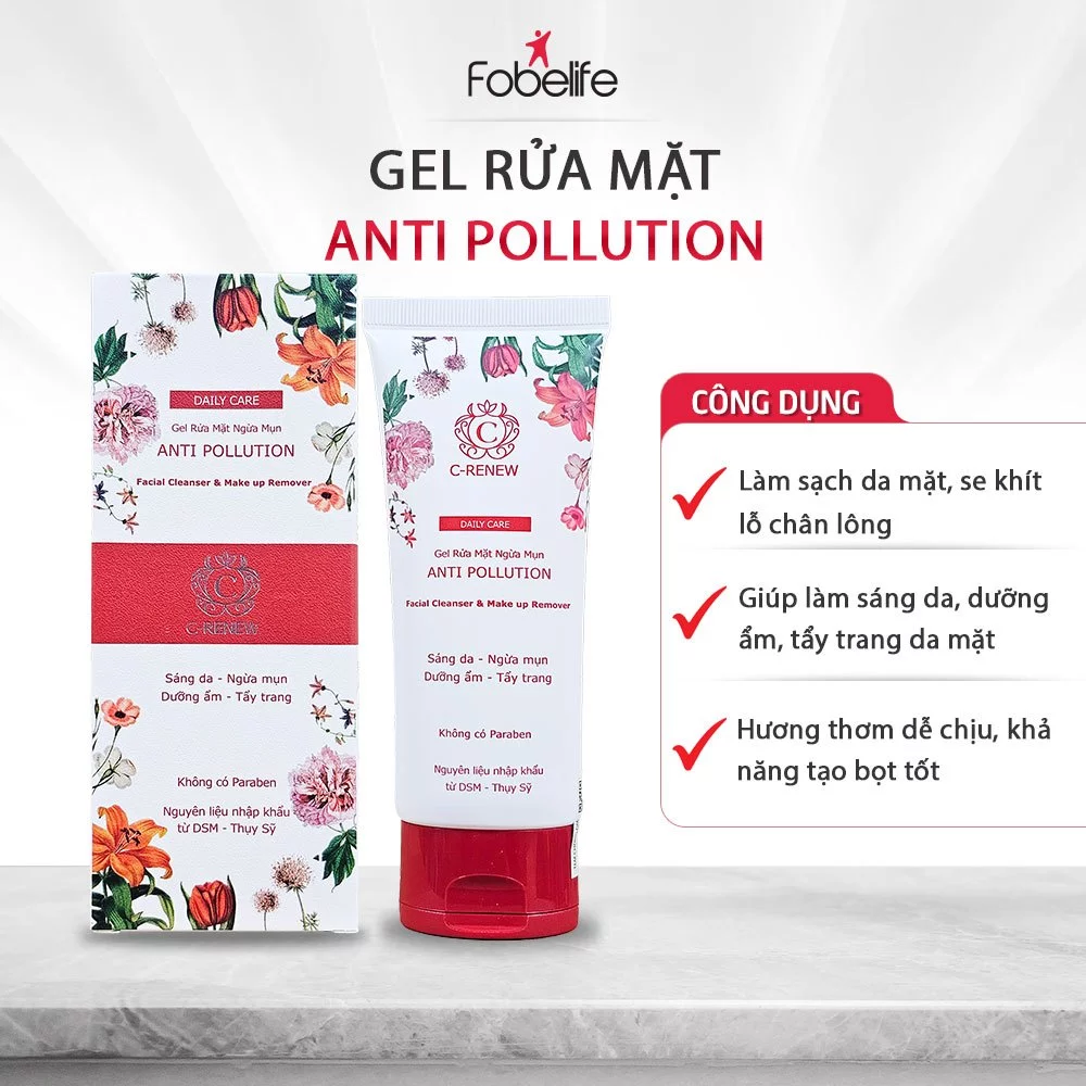 Gel rửa mặt sáng da ngăn ngừa mụn C-Renew 100ml