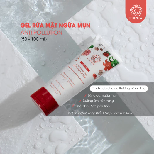 Gel rửa mặt sáng da ngăn ngừa mụn C-Renew 100ml
