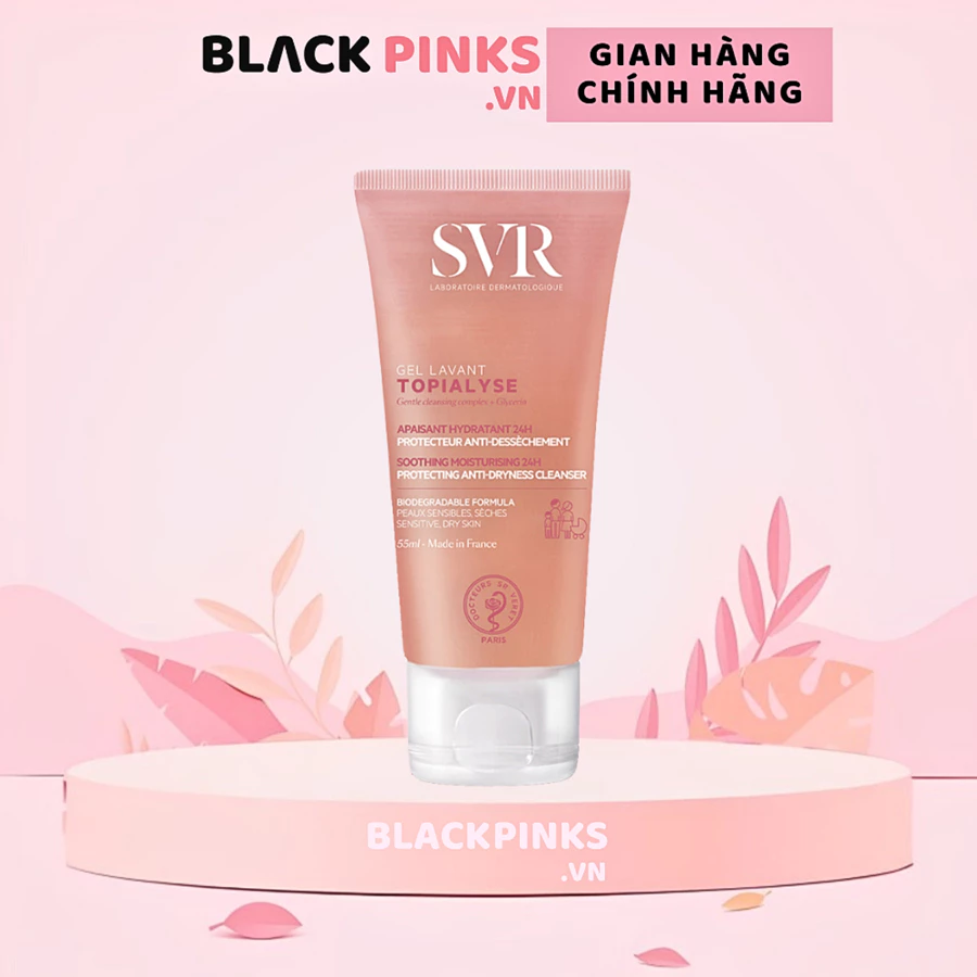 Gel rửa mặt SVR không xà phòng cho da khô, nhạy cảm 55ml/200ml