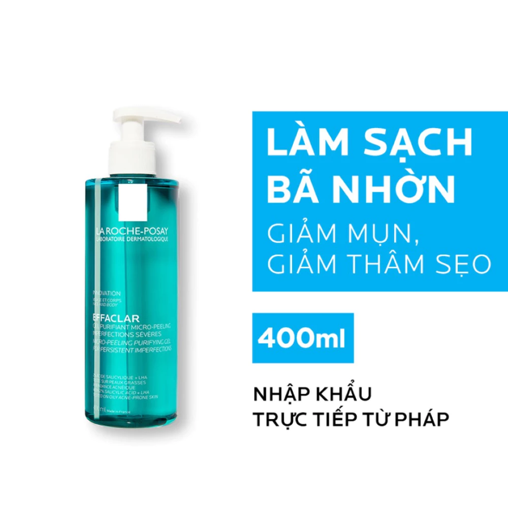 Gel rửa mặt & tắm La Roche-Posay làm sạch và giảm mụn 400ml