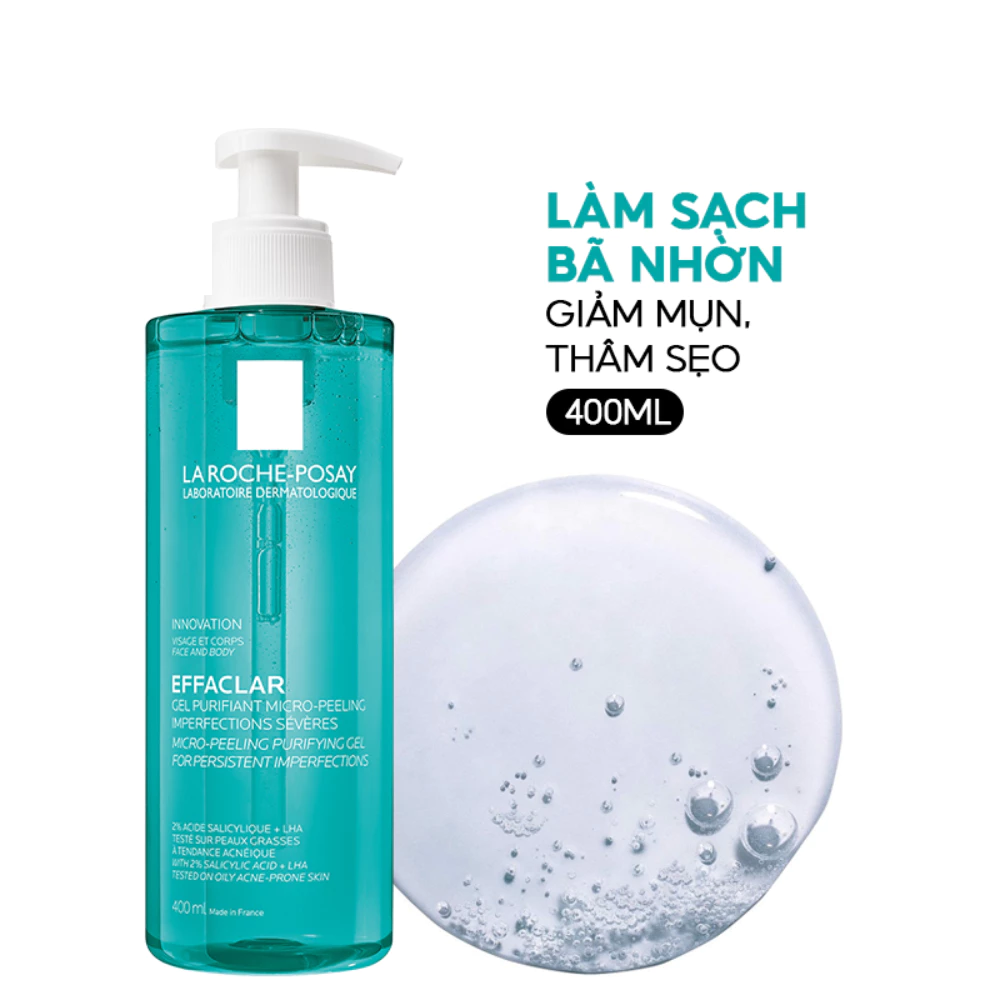 Gel rửa mặt & tắm La Roche-Posay làm sạch và giảm mụn 400ml