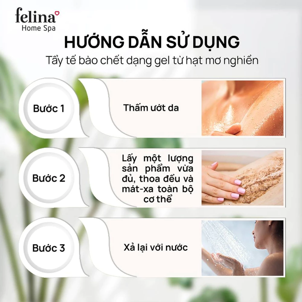 Gel tẩy tế bào chết Felina chiết xuất quả bơ 300ml
