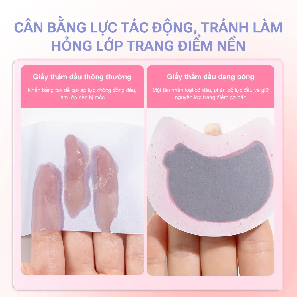 Giấy thấm dầu hoa hồng Ukiss (100 tờ/hộp)