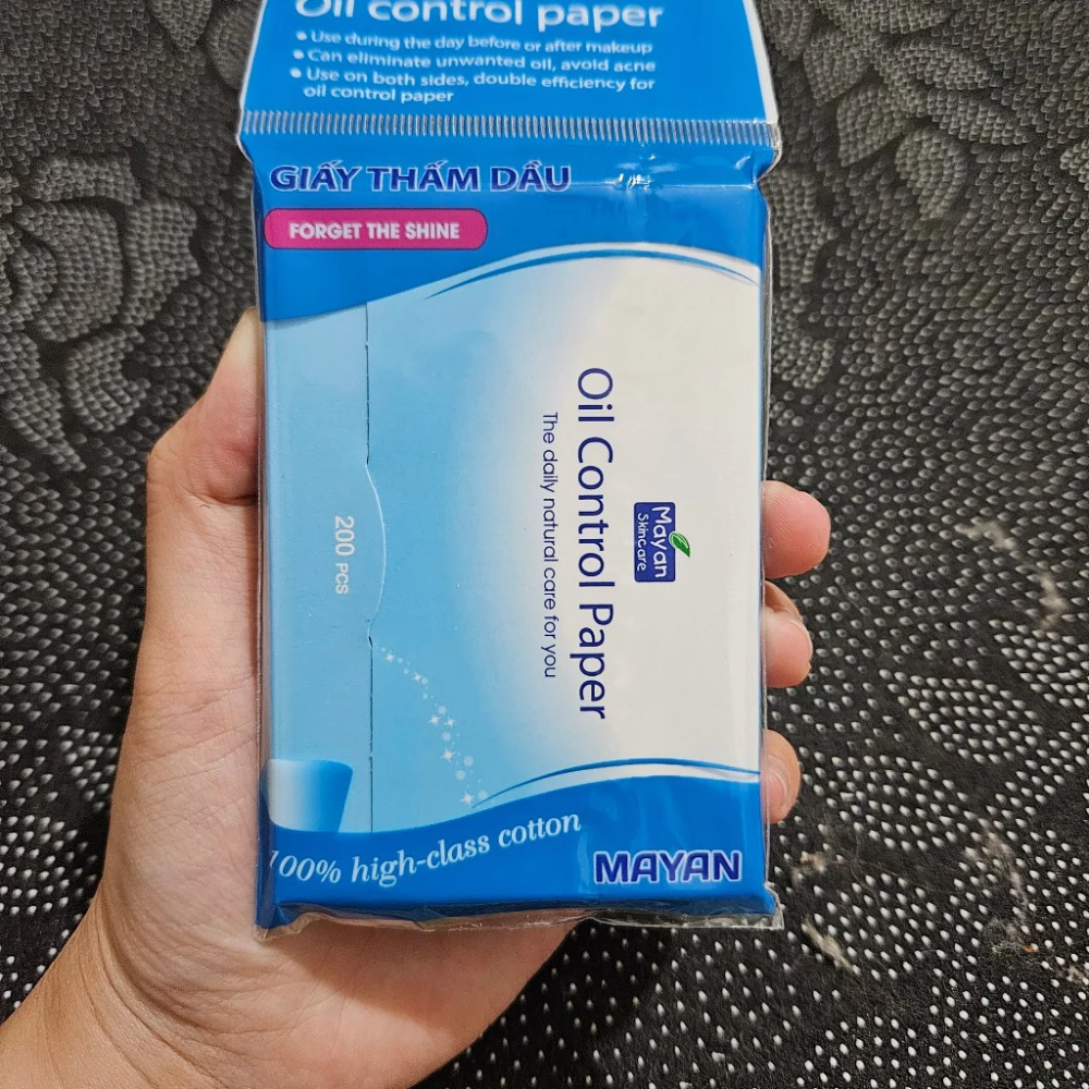 Giấy thấm dầu MAYAN Oil Control Paper 100 tờ/gói hoặc 200 tờ/gói
