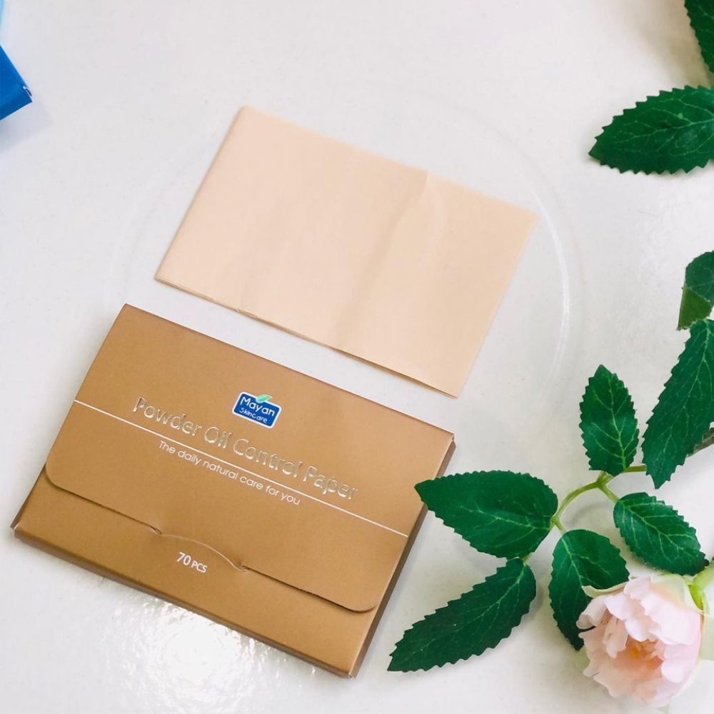 Giấy thấm dầu MAYAN Powder Oil Control Paper 70 tờ/gói