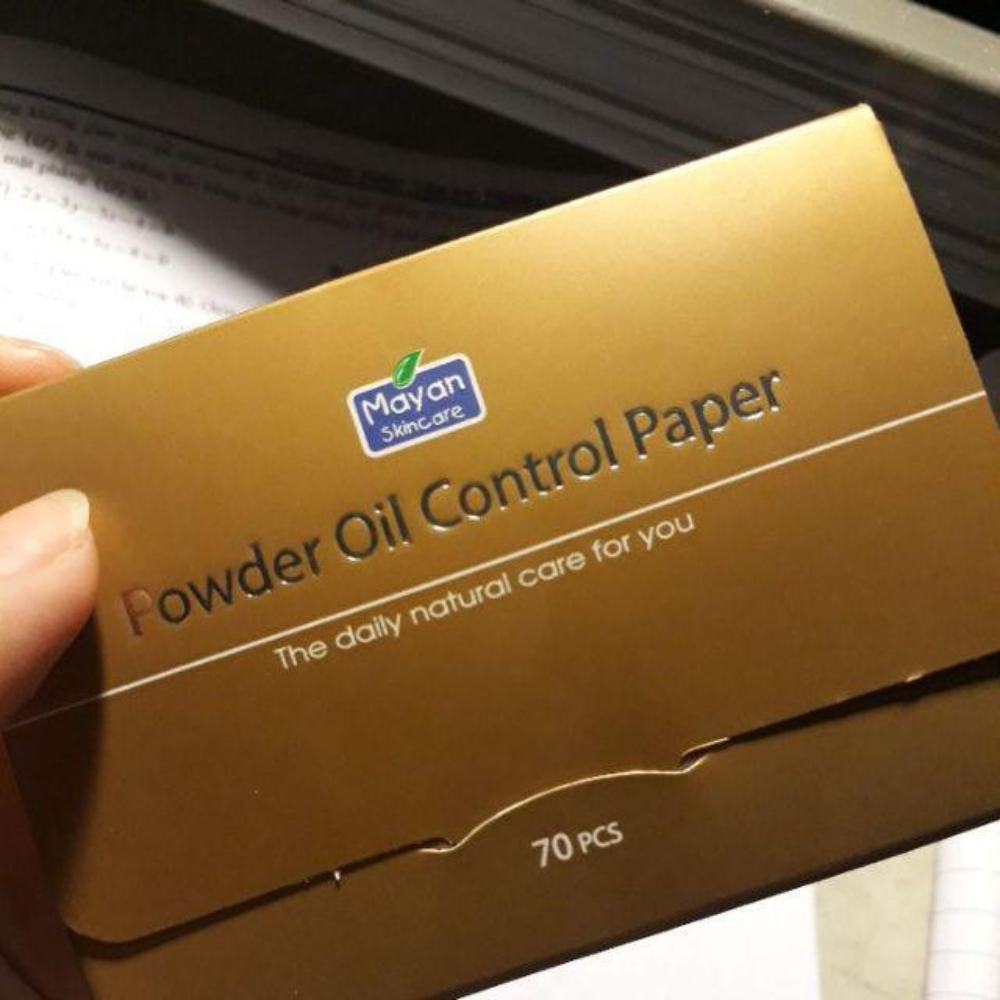 Giấy thấm dầu MAYAN Powder Oil Control Paper 70 tờ/gói