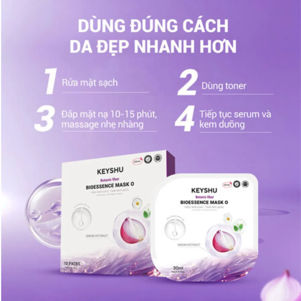 Hộp 10 gói mặt nạ Keyshu hành tím 30ml