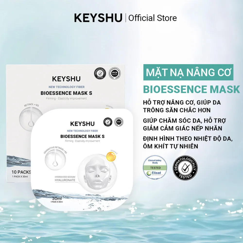 Hộp 10 gói mặt nạ Keyshu nâng cơ 30ml