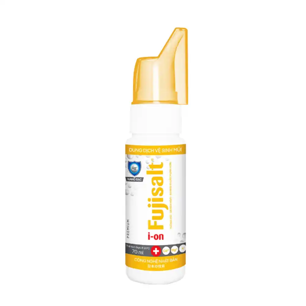 Hộp 12 chai dung dịch vệ sinh mũi Fujisalt Nano bạc 70ml
