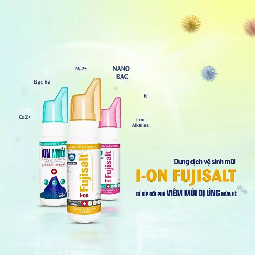 Hộp 12 chai dung dịch vệ sinh mũi Fujisalt Nano bạc 70ml