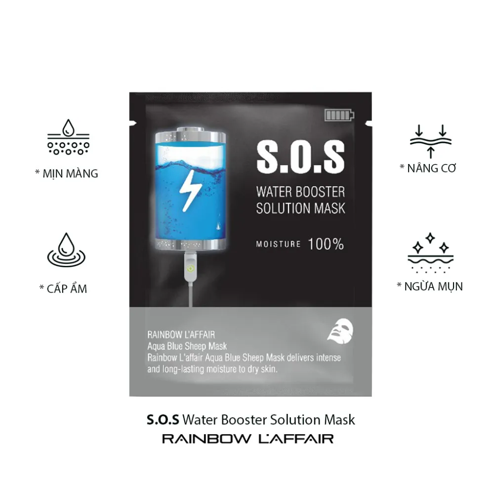 Hộp 30 mặt nạ cấp ẩm Rainbow L'affair S.O.S 25ml