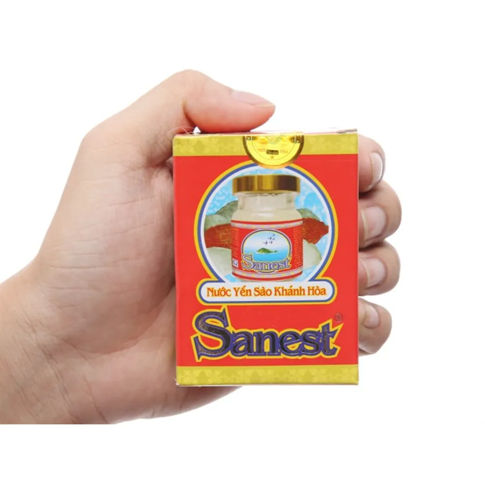 Hộp 6 lọ nước yến sào Khánh Hòa Sanest không đường 70ml