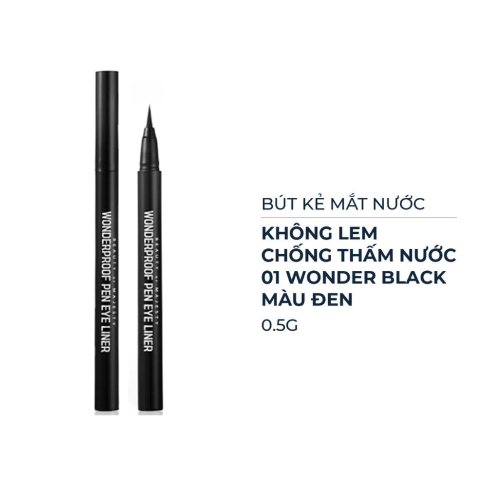 Kẻ mắt nước B.O.M lâu trôi - màu đen 01 Wonder Black/màu nâu 02 Wonder Brown 0.5g
