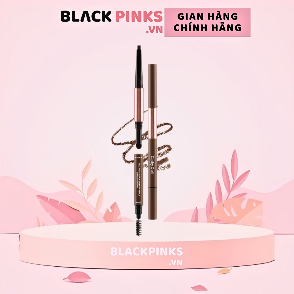 Kẻ mày Cathy Doll 3 trong 1 - #01 Dark Brown/#02 Medium Brown/#03 Ash Brown/#04 Gray Brown 0.16g + 0.4g