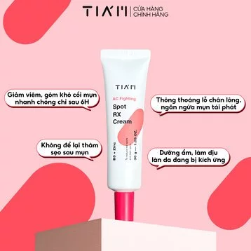 Kem chấm mụn Tia'm giảm mụn, mờ thâm, liền sẹo 30ml