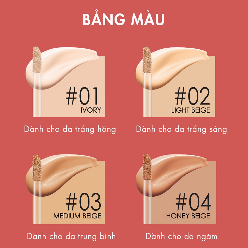 Kem che khuyết điểm Cathy Doll mịn lì 01/02/03 cho da sáng hồng/da sáng/da trung bình 2.4g