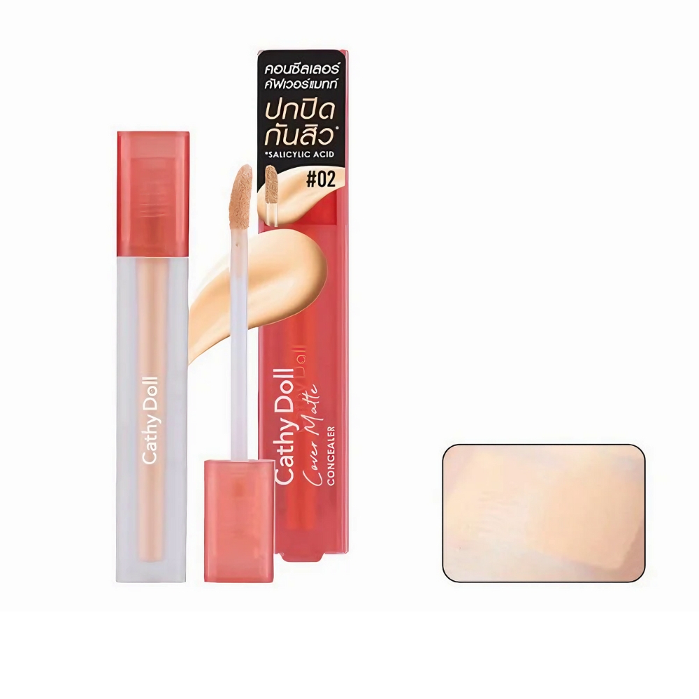 Kem che khuyết điểm Cathy Doll mịn lì 01/02/03 cho da sáng hồng/da sáng/da trung bình 2.4g