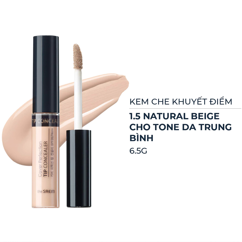 Kem che khuyết điểm The Saem màu 1.25/1.5.1.75 Light Beige/Natural Beige/Middle Beige 6.5g