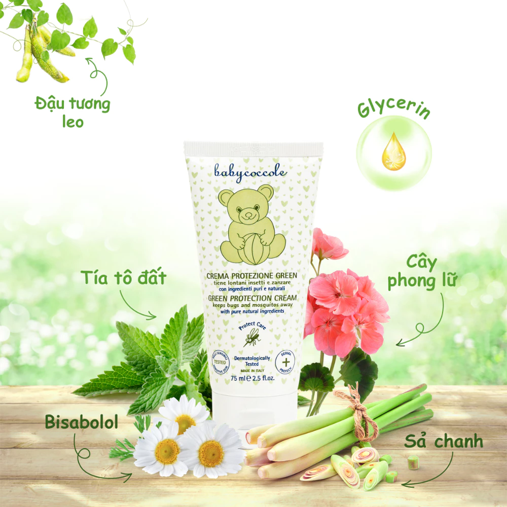 Kem chống muỗi Babycoccole 75ml dành cho bé từ 0 tháng tuổi