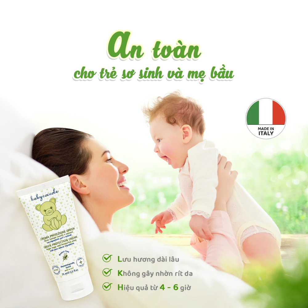 Kem chống muỗi Babycoccole 75ml dành cho bé từ 0 tháng tuổi