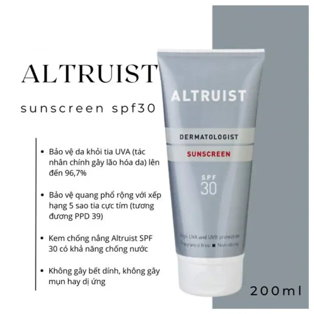Kem chống nắng Altruist SPF 30 UVA 200ml