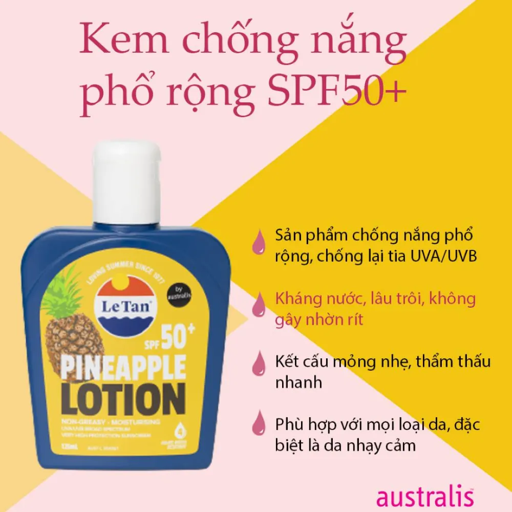 Kem chống nắng Australis Le Tan SPF50+ 125ml
