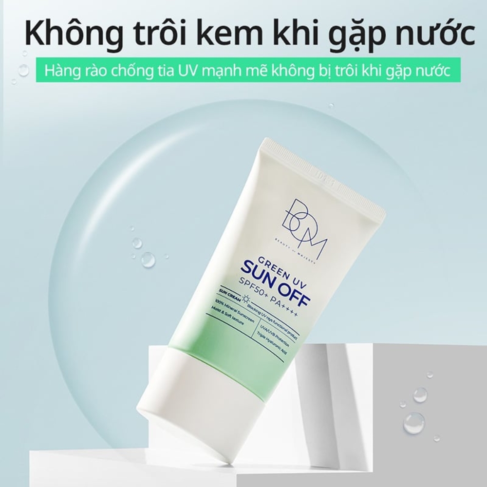 Kem chống nắng B.O.M Green UV Sun Off SPF50+/PA++++ 50ml