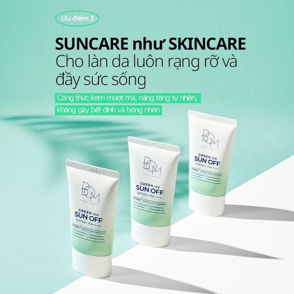 Kem chống nắng B.O.M Green UV Sun Off SPF50+/PA++++ 50ml