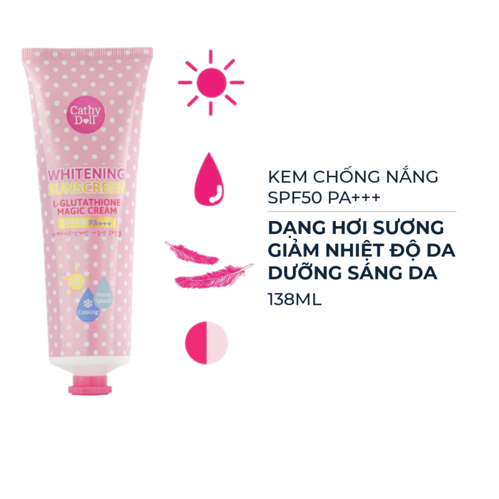 Kem chống nắng Cathy Doll sáng da SPF50/PA+++ 138ml