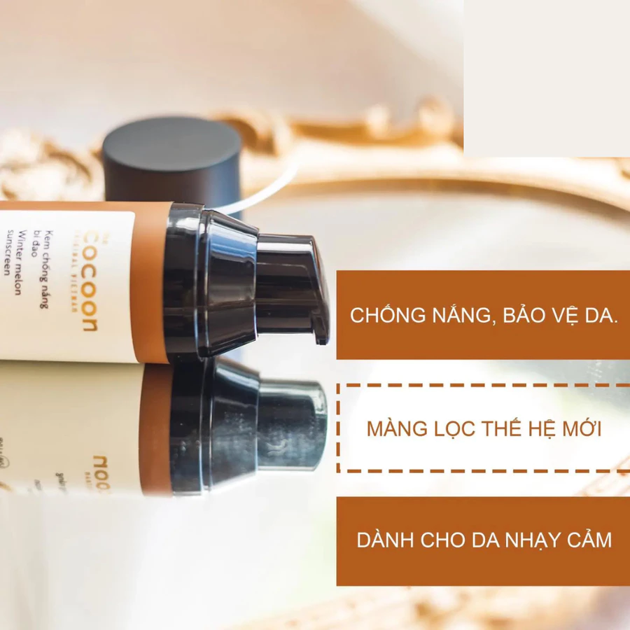 Kem chống nắng Cocoon bí đao quang phổ rộng 50ml