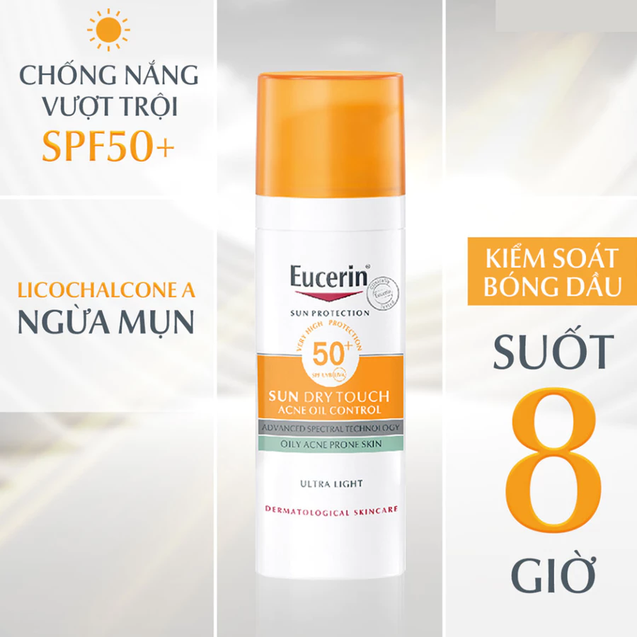 Kem chống nắng Eucerin kiềm dầu & ngừa mụn 50ml