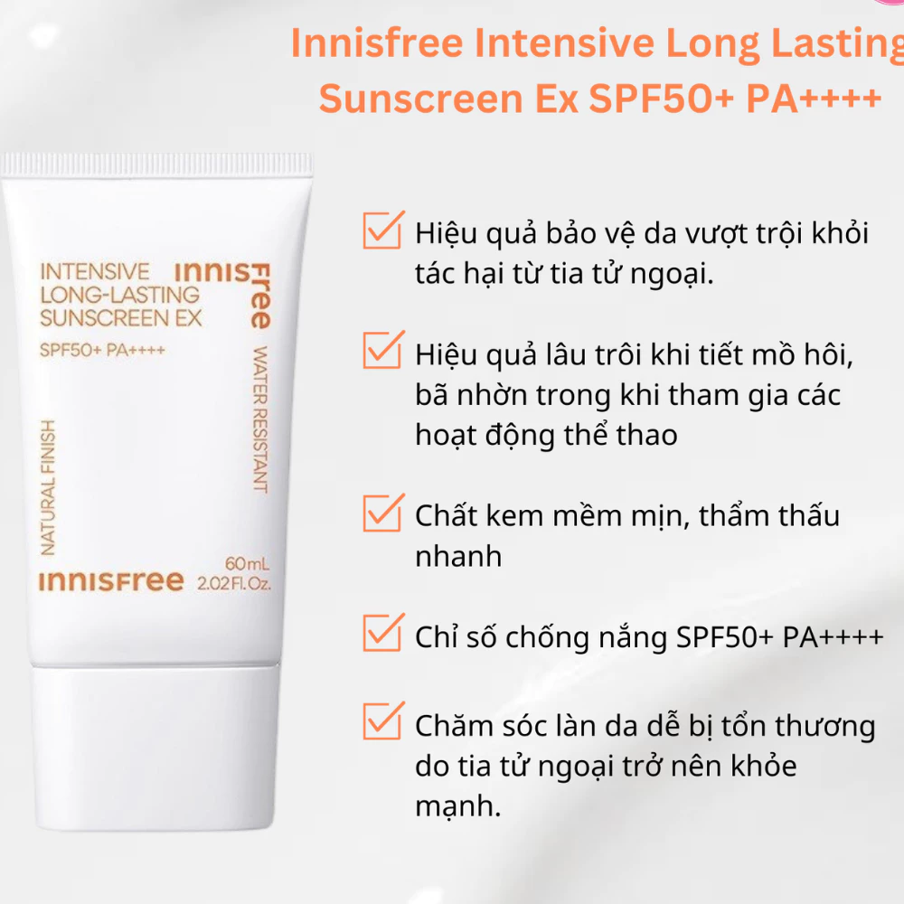 Kem chống nắng Innisfree lâu trôi cho da dầu, hỗn hợp 60ml