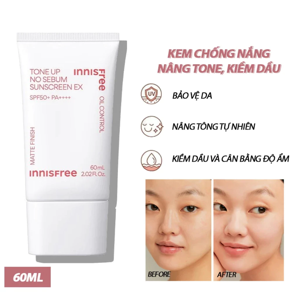 Kem chống nắng Innisfree nâng tông kiềm dầu 60ml