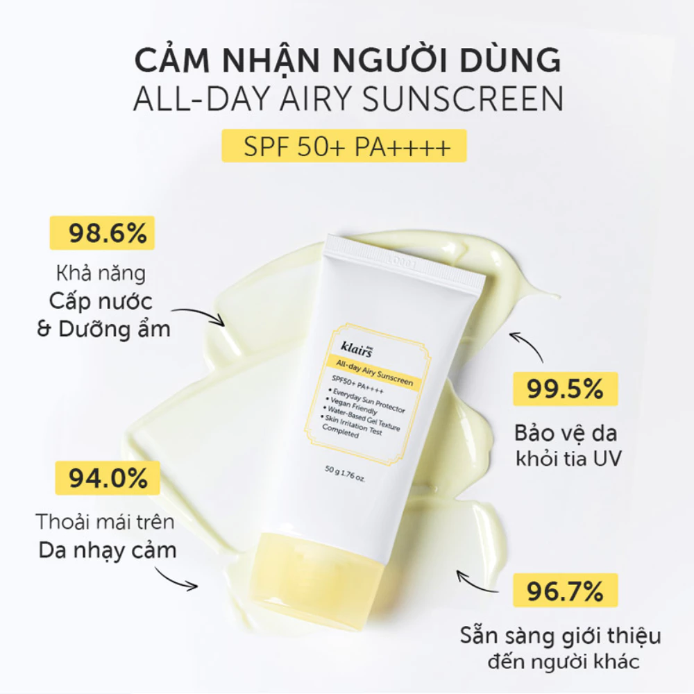 Kem chống nắng Klairs ẩm mượt, làm dịu da 50g