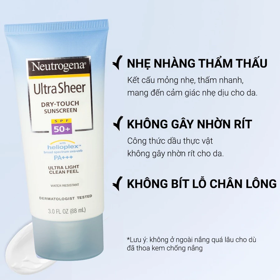 Kem chống nắng Neutrogena Ultra Sheer SPF 50 88ml
