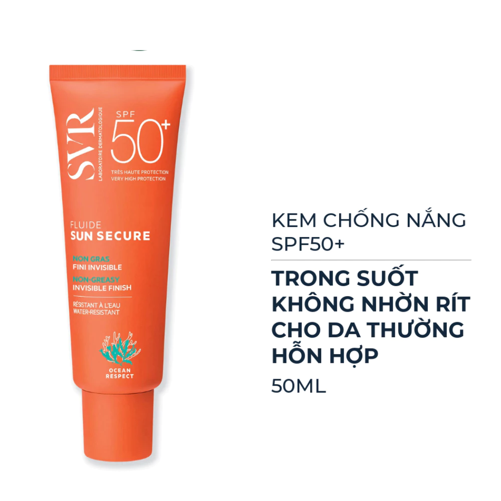 Kem chống nắng SVR trong suốt, không nhờn rít SPF50+ 50ml