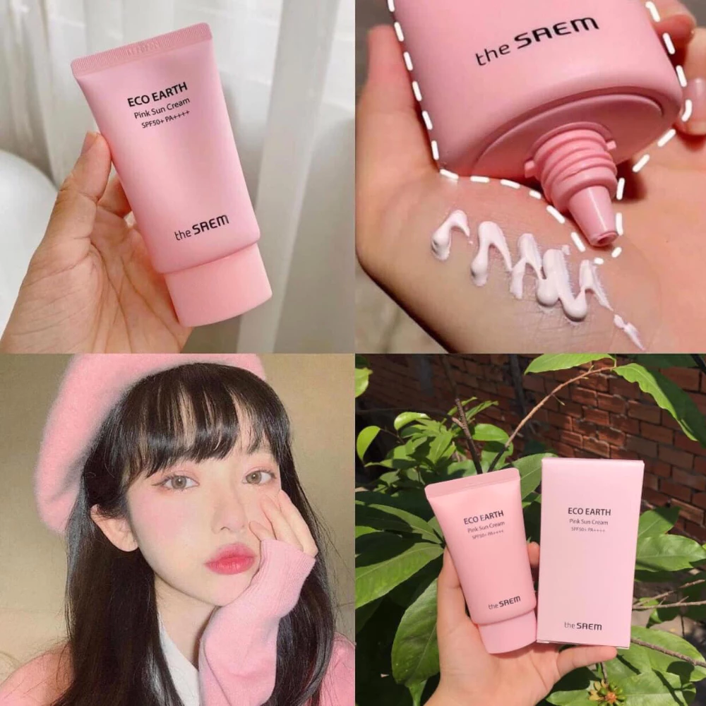 Kem chống nắng The Saem kiềm dầu, nâng tone sáng hồng 50g
