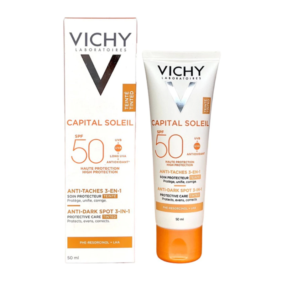 Kem chống nắng Vichy thoáng mịn ngăn sạm da có màu 50ml