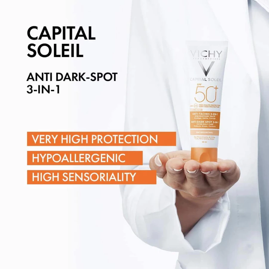 Kem chống nắng Vichy thoáng mịn ngăn sạm da có màu 50ml