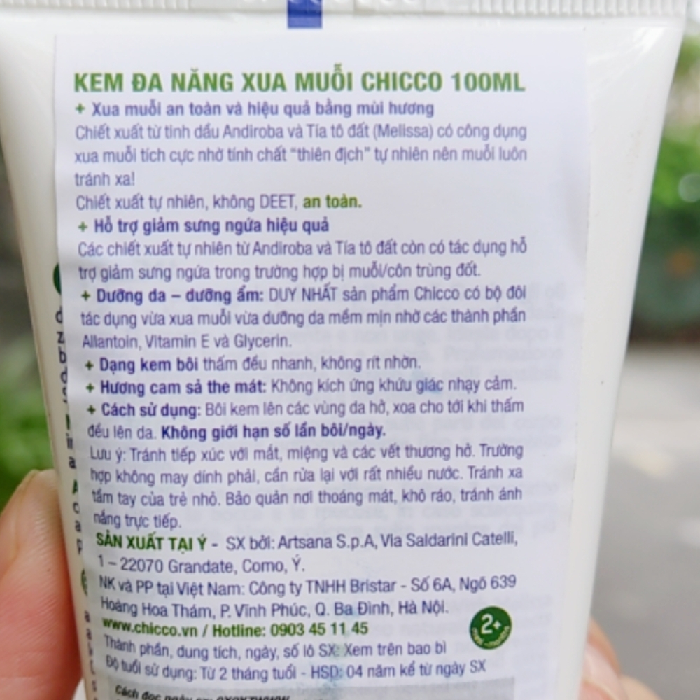 Kem đa năng xua muỗi Chicco 100ml