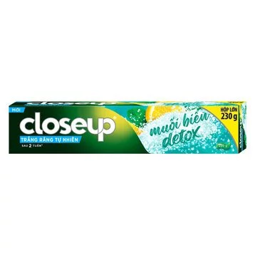 Kem đánh răng Closeup muối biển Detox trắng răng 230g