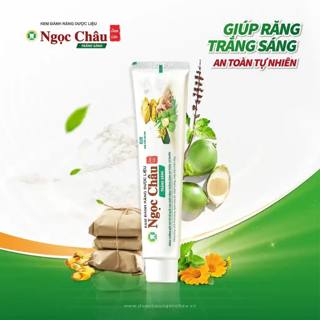 Kem đánh răng dược liệu Ngọc Châu truyền thống/trắng sáng/chuyên gia 100g/125g/170g