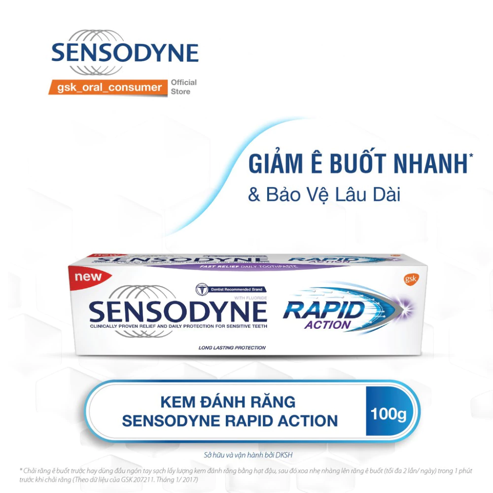 Kem đánh răng Sensodyne giảm ê buốt & làm sáng răng 100g