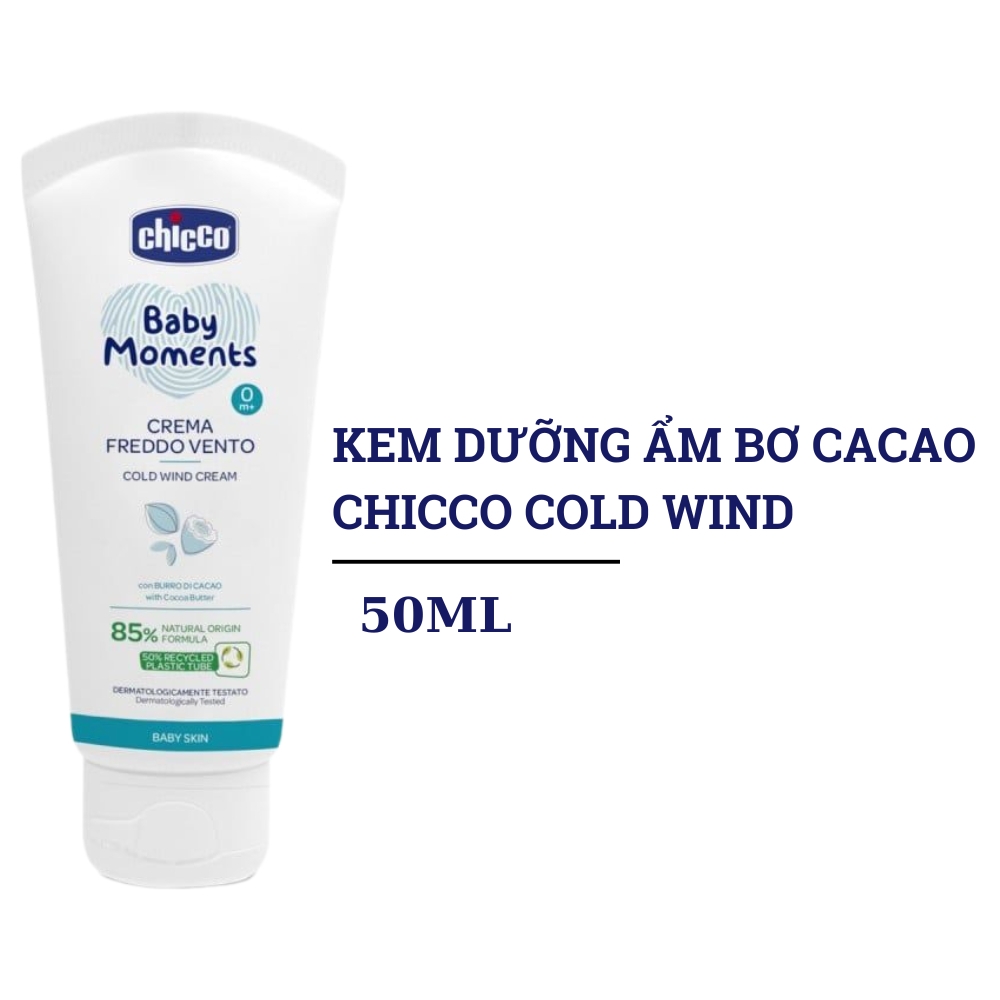 Kem dưỡng ẩm bơ Cacao Chicco Cold Wind 0M+ 50ml
