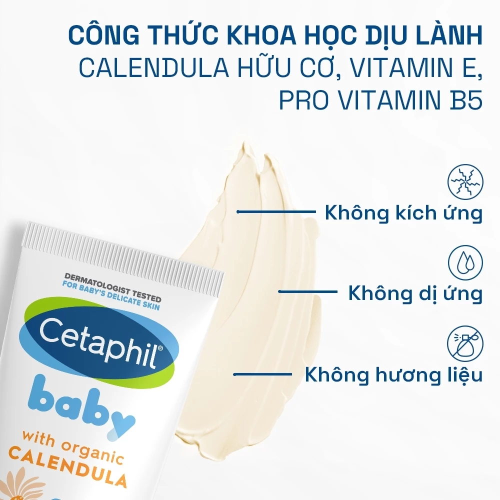 Kem dưỡng Cetaphil làm dịu hăm tã cho bé 70g