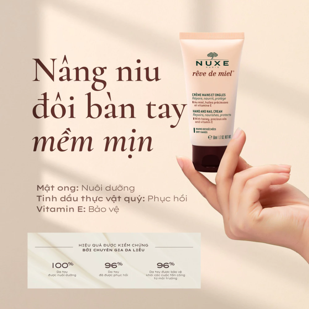Kem dưỡng da tay và móng Nuxe không nhờn rít 50ml