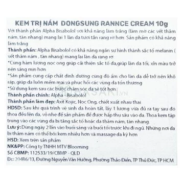 Kem dưỡng Dongsung sáng da, mờ nám 10g