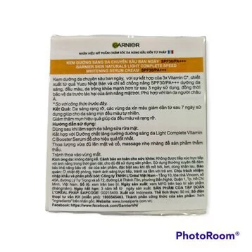 Kem dưỡng Garnier tinh chất serum sáng da ban ngày 50ml