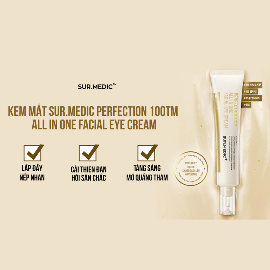 Kem dưỡng mắt Sur.Medic+ giảm nếp nhăn, ngăn lão hóa 35ml
