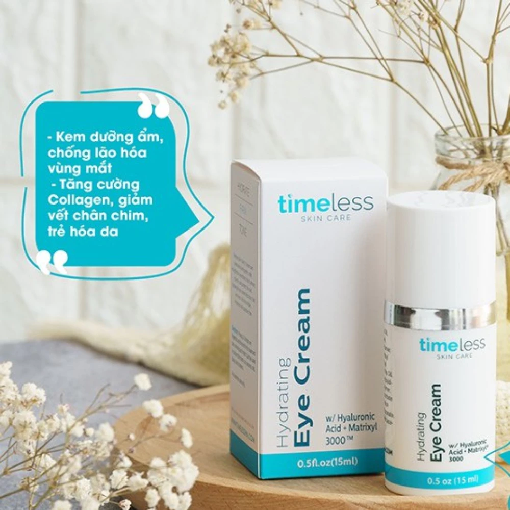 Kem dưỡng mắt Timeless cấp ẩm, ngừa lão hóa 15ml